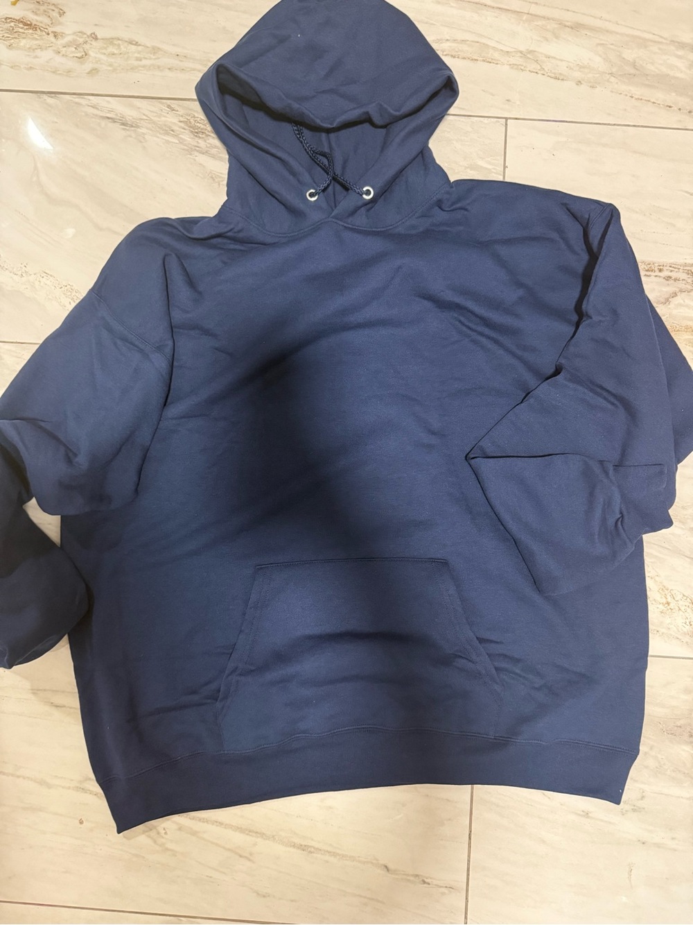 Hanes Navy Pullover Hoodie with Kangaroo Pocket